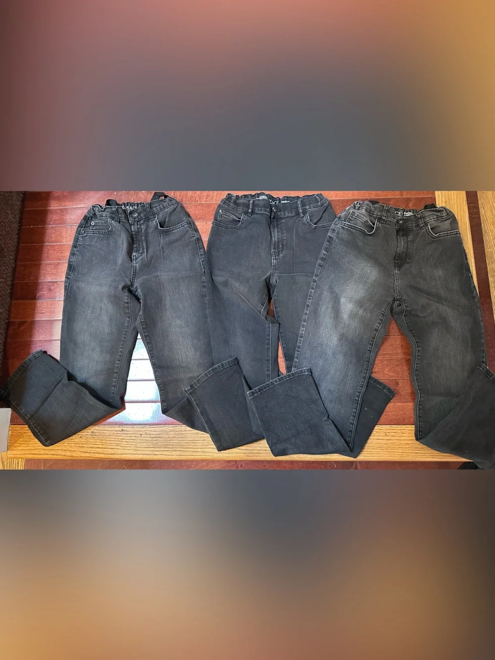 Bundle Children’s Place Kids  Black Denim Jeans - Straight Stretch Fit